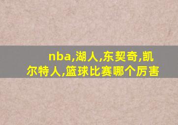 nba,湖人,东契奇,凯尔特人,篮球比赛哪个厉害