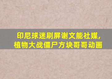 印尼球迷刷屏谢文能社媒,植物大战僵尸方块哥哥动画