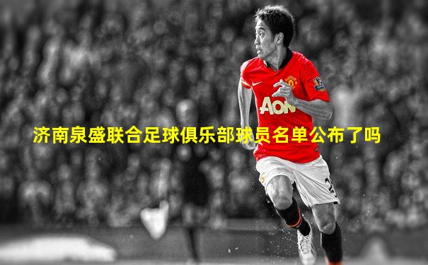 济南泉盛联合足球俱乐部球员名单公布了吗